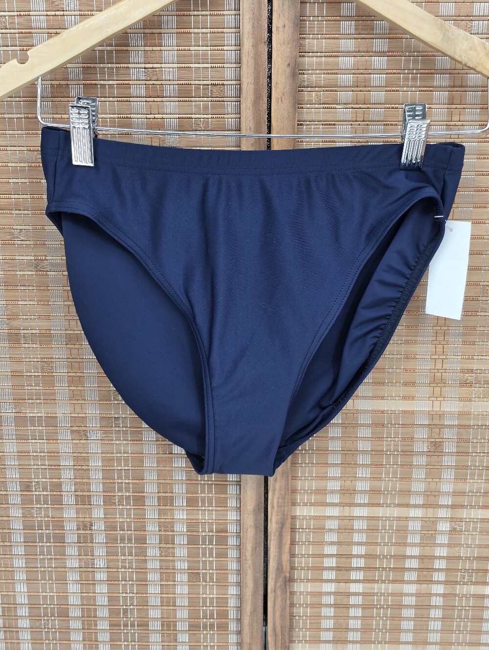 ♤ Tropical Escape Navy Blue Full Coverage Bikini Bottom NWT Size 12
